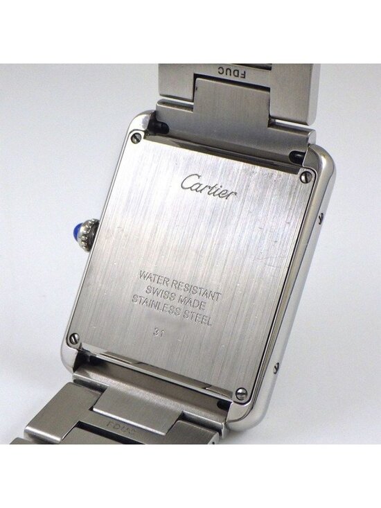 Cartier Watch Tank Solo LM Rectangular Silver Dial SS Quartz Analog main image 5